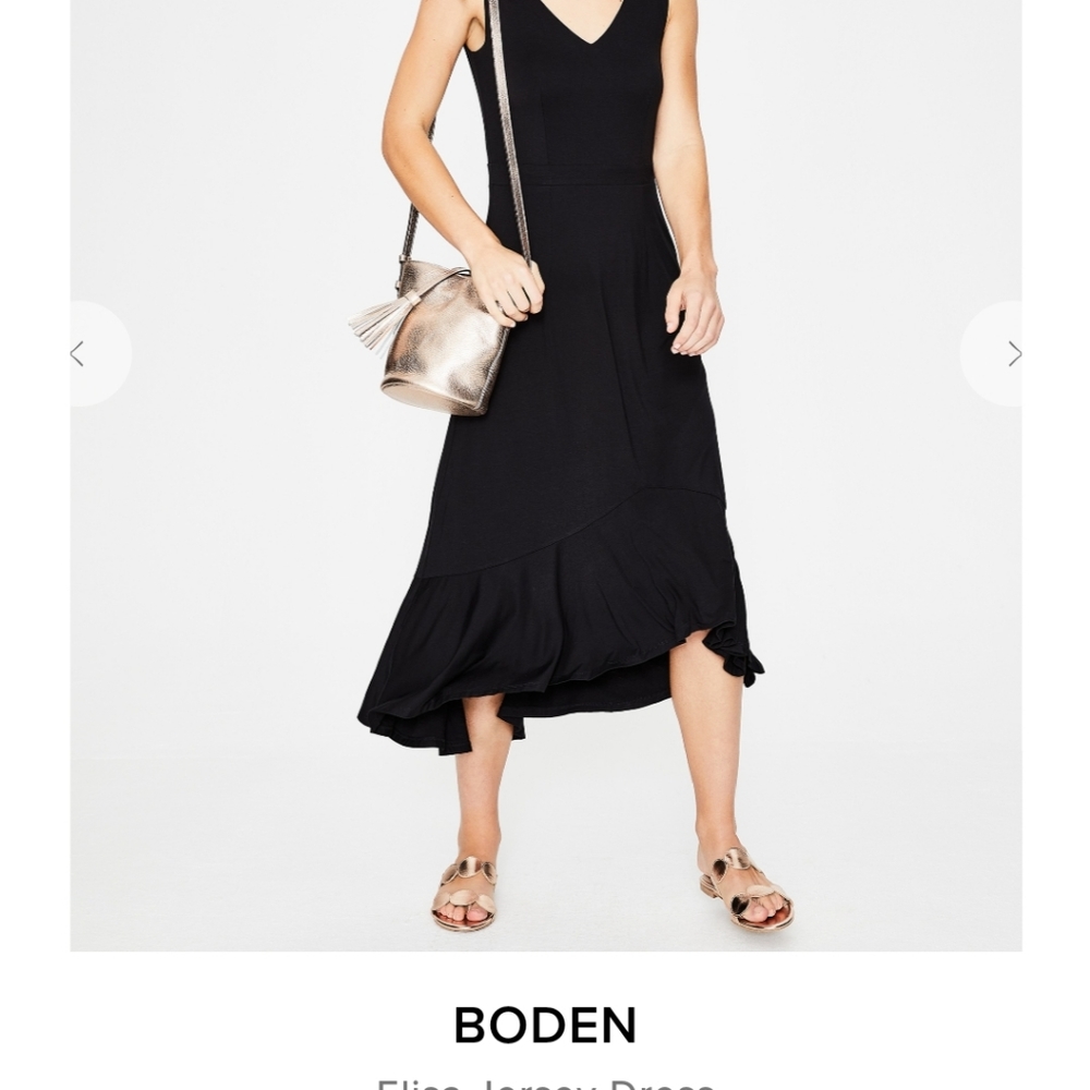 Boden black Jersey dress. Size 8P. NWT